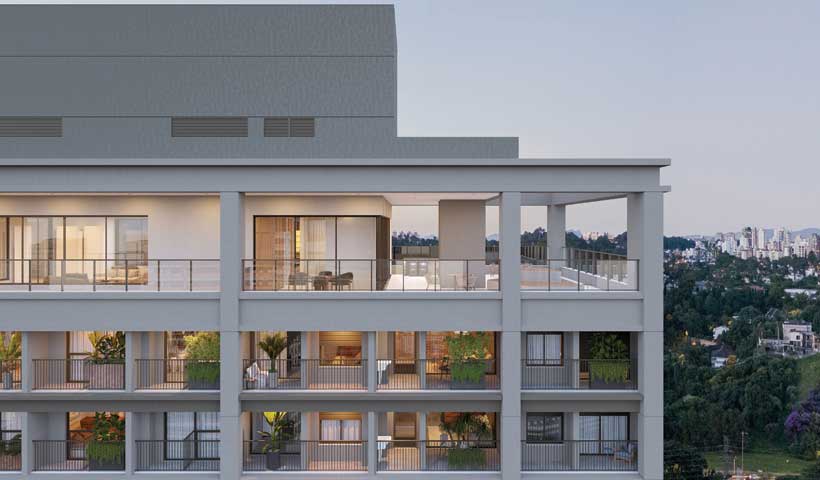 Detalhe fachada – Perspectiva ilustrada