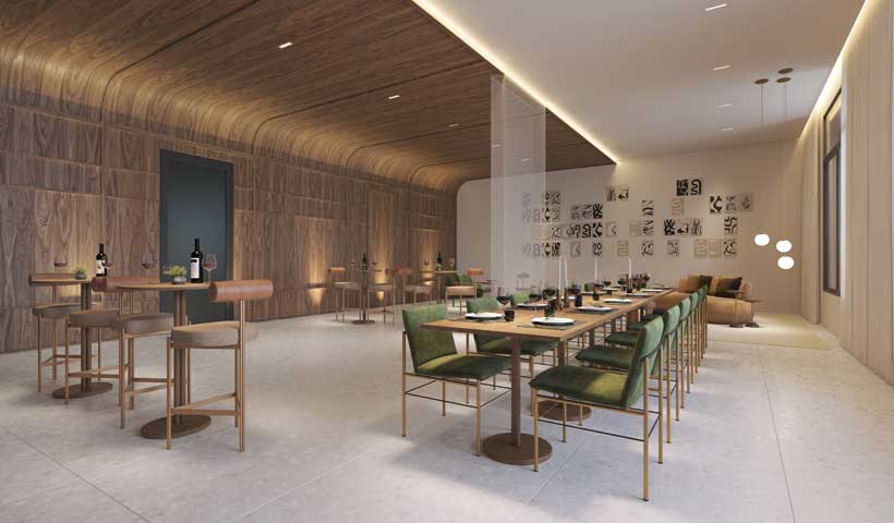 Salão de festas – Perspectiva ilustrada