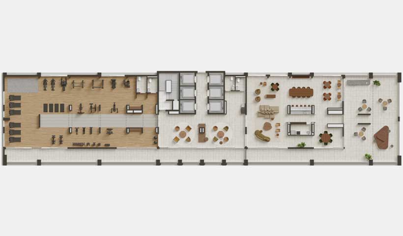 Implantação rooftop 26° pavimento