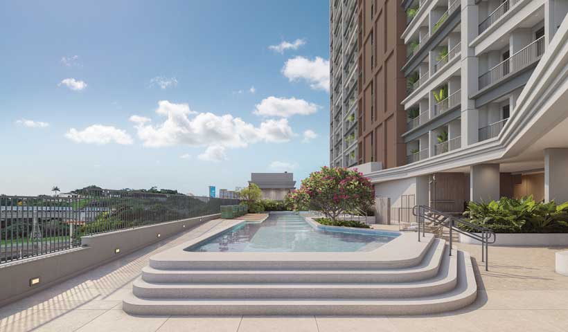 Piscina de 25 m – Perspectiva ilustrada